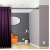 48" Brown Contemporary Room Divider and Closet Rod with Socket view 2