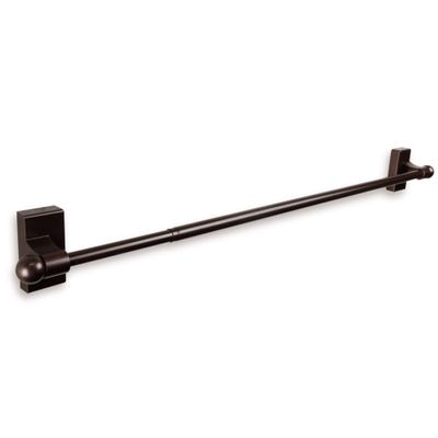 48" Brown Contemporary Magnetic Single Curtain Rod