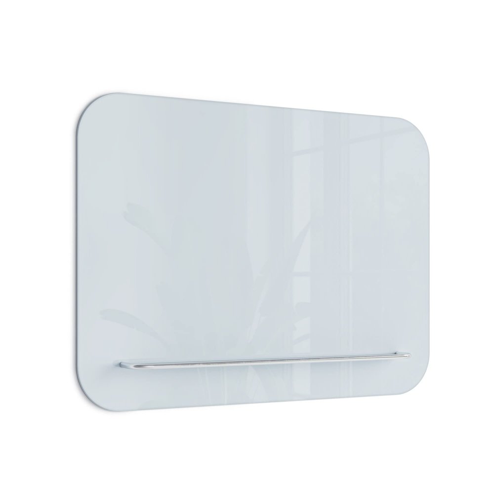 U Brands Magnetic Glass Dry-Erase Board with Floating Tray (24" W x 18" H)