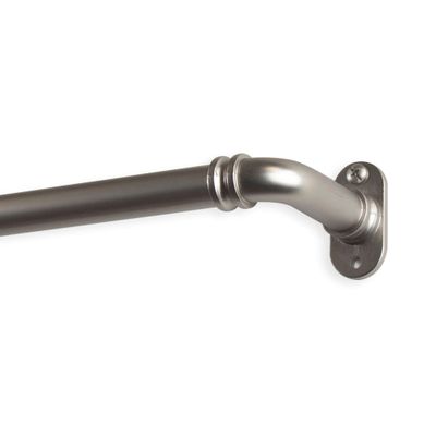 48-Inch Silver Pipe Designed Blackout Curtain Rod