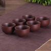HonHeam Purple Sand Kung Fu Tea Tasting Cup Set of 6 - Small Ceramic Tea Bowl Cup view 2