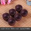 HonHeam Purple Sand Kung Fu Tea Tasting Cup Set of 6 - Small Ceramic Tea Bowl Cup view 3