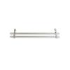 120" Silver Solid Contemporary Double Curtain Rod view 1