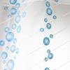 71" White and Blue Contemporary Bubble Column Shower Curtain view 1