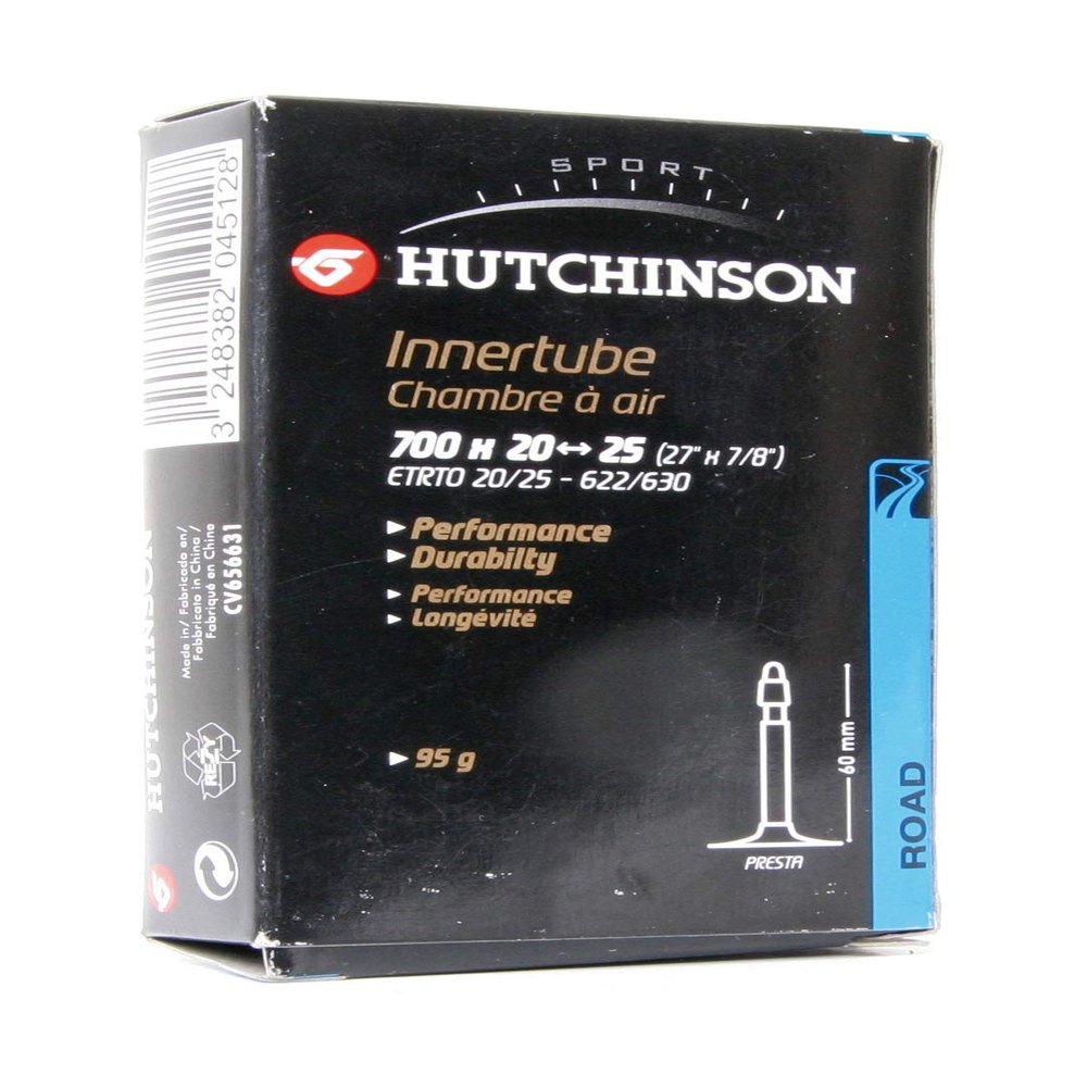 HUTCHINSON - Inner Tube - Standard - Innertube - Resistance and Puncture Resistant - Road Bike - Presta Valve - Thickness 0.9 mm - 80 MM - 700 x 25-30