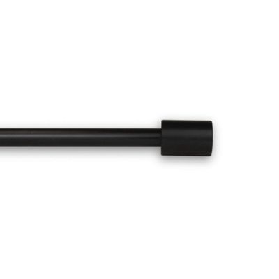 51" Black Solid Curtain Rod with Mounting Brackets