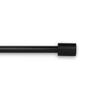 51" Black Solid Curtain Rod with Mounting Brackets view 1