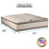 Dream Solutions USA DS USA Coil Comfort Pillow Top Mattress Only (King) Double-Sided Sleep System with Enhanced Cushion Support- Fully Assembled, Great for Your Back, Longlasting Comfort view 2