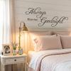 Decaltor Always Kiss Me Goodnight Wall Art Decal - 22x10 Black Printed Vinyl Sticker Quote for Bedroom Decor, Couples Romantic Sign & Inspirational Uplifting Lettering view 2