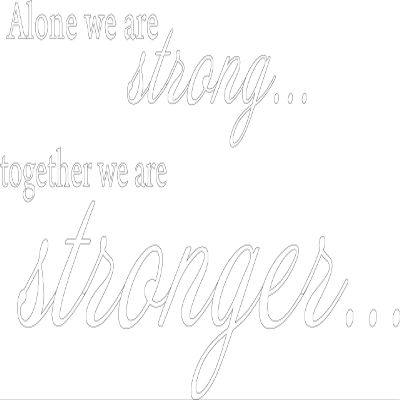 Decaltor White 33" x 17" Alone WE are Strong Together Lettering Wall Decal Sticker Sticker D?or Bible Verse Sticker