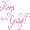 Decaltor Pink 22" x10" Always Kiss Me Goodnight sty2 Quotes Sayings Words Art Decor Lettering Vinyl Wall Art Inspirational Uplifting view 1