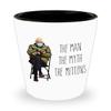 Bernie Sanders The Man The Myth The Mittens Shot Glass Funny Inauguration 2021 Shot Glasses view 1