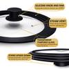 Ydeapi Universal Lid for Pots, Pans and Skillets, Pot Lid With Heat Resistant Silicone Rim and Tempered Glass, Fits 11", 12", 12.5" Diameter Pots and Pans view 4