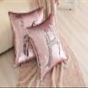 Aitliving Full Sequins Couch Pillow Cover 17X17 Glitter Matte Rose Pink Matte Silver Mermaid 2-Color Reversible Sequin Decorative Throw Pillow Shimmer Cushion Cover Valentine's Gift Sofa Party view 3