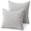COTTON STICH Toddler Pillowcase 14x20 Set of 2, 100% Cotton 600 Thread Count, Soft Breathable Kids Pillow Covers, Zipper Closure, Small Travel Pillowcase, Silver Grey view 1