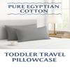 COTTON STICH Toddler Pillowcase 14x20 Set of 2, 100% Cotton 600 Thread Count, Soft Breathable Kids Pillow Covers, Zipper Closure, Small Travel Pillowcase, Silver Grey view 3
