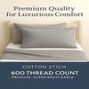 COTTON STICH Toddler Pillowcase 14x20 Set of 2, 100% Cotton 600 Thread Count, Soft Breathable Kids Pillow Covers, Zipper Closure, Small Travel Pillowcase, Silver Grey view 4