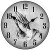Prayer of Faith Gray Wall Clock | Ultra Quiet Quartz Mechanism | Hand Made in USA Beautiful Crisp Lasting Color | Comes in 8 Sizes | 12-Inch view 1