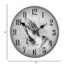 Prayer of Faith Gray Wall Clock | Ultra Quiet Quartz Mechanism | Hand Made in USA Beautiful Crisp Lasting Color | Comes in 8 Sizes | 12-Inch view 2