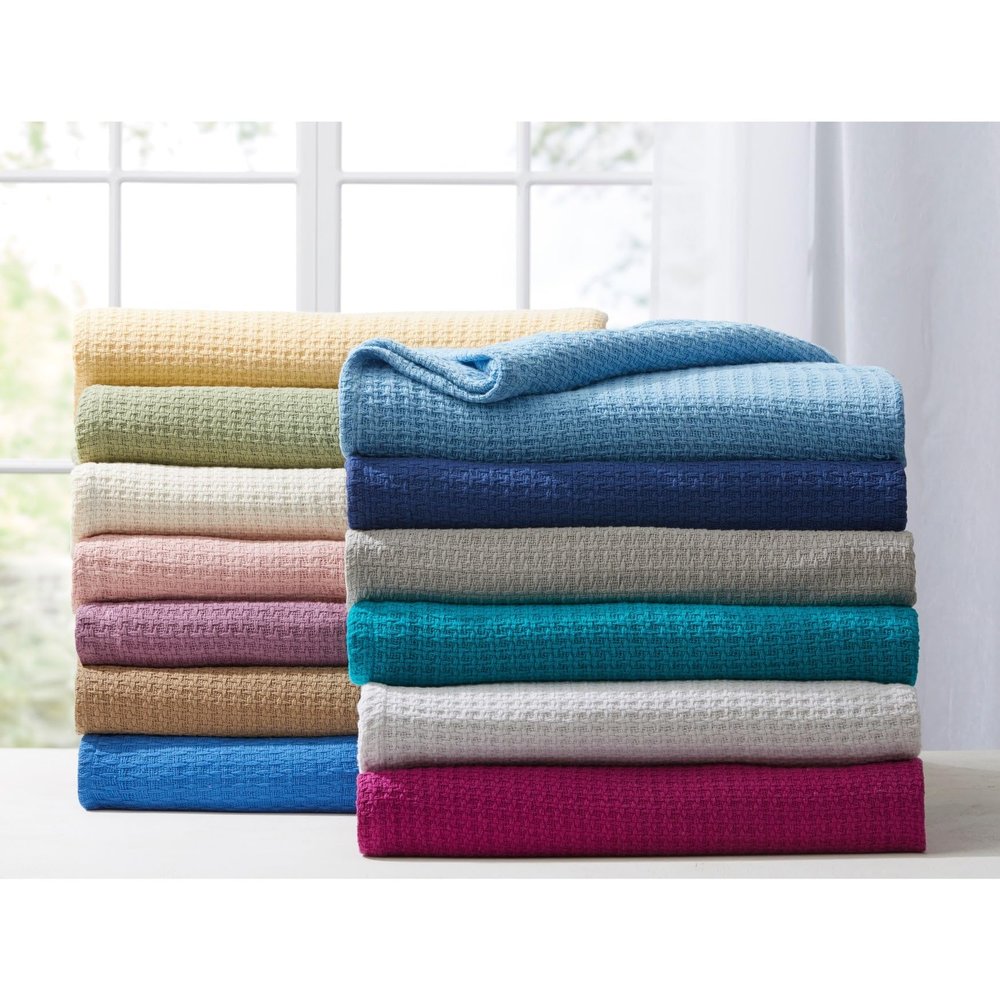 BrylaneHome BH Studio Extra Large Cotton Blanket - King, Parchment