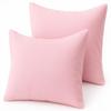 COTTON STICH Toddler Pillowcases 14x20 Set of 2, 100% Cotton 600 Thread Count, Soft Breathable Kids Pillow Covers, Zipper Closure, Small Travel Pillowcase, Light Pink view 1