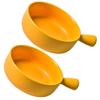 2 Pcs Bread Baking Tray Baking Plate Milk Boiling Pot Cake Bowl Broiler Safe Bowl Griddle pan Chocolate Pot Fruit Dish Color Salad Plate Steak Decorate Baby view 1