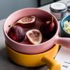 2 Pcs Bread Baking Tray Baking Plate Milk Boiling Pot Cake Bowl Broiler Safe Bowl Griddle pan Chocolate Pot Fruit Dish Color Salad Plate Steak Decorate Baby view 3