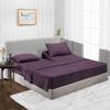 800 Thread Count, 100% Egyptian Long Stapple Cotton, 4 PC Split Head Flex Sheet Set, 32" Split From the Top, Soft Satin Weave, 15" Deep Pocket (Split Head California King- 32" Split, Plum) view 1