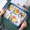 LKYU paper platesJapanese-style ceramic grid plate for one person dinner plate divided meal system household dividing plate adult tablewa-3 view 3