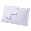 COTTON STICH Toddler Pillowcases 14x20 Set of 2, 100% Cotton 600 Thread Count, Soft Breathable Kids Pillow Covers, Zipper Closure, Small Travel Pillowcase, White Stripe view 1