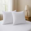 COTTON STICH Toddler Pillowcases 14x20 Set of 2, 100% Cotton 600 Thread Count, Soft Breathable Kids Pillow Covers, Zipper Closure, Small Travel Pillowcase, White Stripe view 3
