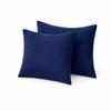 COTTON STICH Toddler Pillowcase 16x20 Set of 2, 100% Cotton 600 Thread Count Kids Pillow Covers, Soft Breathable Small Travel Pillowcase with Zipper Closure, Navy Blue view 1