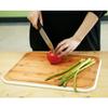 Bamboo Cutting Board Chopping Board Cutting Butcher Block Kitchen Board with Drip Groove Light, Versatile (S, cream-white) view 2