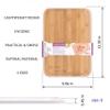 Bamboo Cutting Board Chopping Board Cutting Butcher Block Kitchen Board with Drip Groove Light, Versatile (S, cream-white) view 3