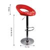 Bar Stools Set of 6, Modern Swivel Adjustable Barstool Faux Leather Height Adjustable Pub Chairs Dining Chairs for for Kitchen Bistro Pub (Red) view 3