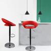 Bar Stools Set of 6, Modern Swivel Adjustable Barstool Faux Leather Height Adjustable Pub Chairs Dining Chairs for for Kitchen Bistro Pub (Red) view 4