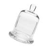 Cabilock Glass Dome with Base Mini Cake Stand Glass Candle Cup Display Dome Cloche Clear Bell Jar Cover for Candle Holder Dessert Cheese Candy Plants Succulents view 1
