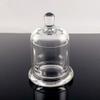 Cabilock Glass Dome with Base Mini Cake Stand Glass Candle Cup Display Dome Cloche Clear Bell Jar Cover for Candle Holder Dessert Cheese Candy Plants Succulents view 2