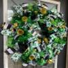 XL Fun Green Bling St. Patrick's Day Deco Mesh Front Door Wreath, Shamrocks Clover,Porch Patio Yard Art Decor, Wall Decoration, Indoor Outdoor view 1