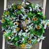 XL Fun Green Bling St. Patrick's Day Deco Mesh Front Door Wreath, Shamrocks Clover,Porch Patio Yard Art Decor, Wall Decoration, Indoor Outdoor view 3