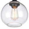 Elk Home Angie 1-Light Semi Flush - in Matte Black Finish, with Clear Glass, Transitional Style view 3