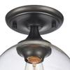 Elk Home Angie 1-Light Semi Flush - in Matte Black Finish, with Clear Glass, Transitional Style view 4