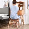 Benches Vanity Solid Wood Dressing Stool Household Shoe Changing Stool Bedroom Makeup Stool Beech Stool Legs (Color : Wood Color, Size : 44x31x43cm) view 2