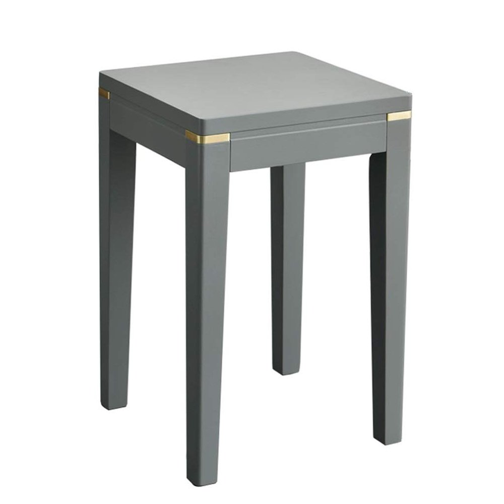Benches Vanity Household Solid Wood Stool Square Wooden Dining Stool Study Stool Bedroom Makeup Stool Dressing Bench (Color : Gray, Size : 30x30x47cm)