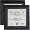 VIOLABBEY 8.5 x 11 Diploma Frame Black 2 pack with HD Real Glass |Fits 8.5x11 Inch Degree &Document with Black Gold Double Mat or 11x14 without Mat, Certificate Frame for Wall or Tabletop Display view 1