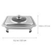 DOITOOL Cold Food Buffet Chafing Dish Buffet Set Chafer and Buffet Warmer Set Steam Pans and Folding Frame Food Warmers for Wedding Events Parties Buffets Buffet Server view 2