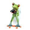 PHNAM Home Statue,Cute Red-Eyed Tree Frog Lying in The Bathtub, Funny Decorative Resin Statue,Used for Home Office Desk and Bathroom Decoratio view 1