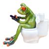 PHNAM Home Statue,Cute Red-Eyed Tree Frog Lying in The Bathtub, Funny Decorative Resin Statue,Used for Home Office Desk and Bathroom Decoratio view 2
