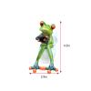 PHNAM Home Statue,Cute Red-Eyed Tree Frog Lying in The Bathtub, Funny Decorative Resin Statue,Used for Home Office Desk and Bathroom Decoratio view 4