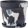 Posh Living 81050 Urban Plant Pot, Marble, Charcoal x Milk, Diameter 12.8 x Height 13.4 inches (32.5 x 34 cm) view 1